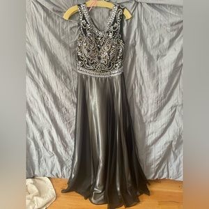 Black and white beautiful maxi ball dress